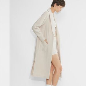 Aritzia Cream long wool jacket